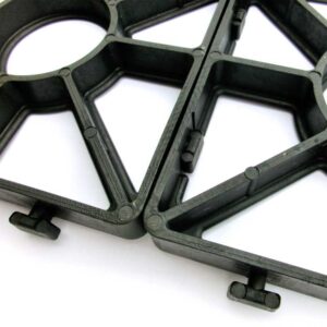 Rasengitter RG24 · 0,25 m² · 500 x 500 x 24 mm · 1,00 kg · Belastbar bis ca. 100 t/m² · On-Top Verlegung ohne Unterbau · Rasenbefestigung