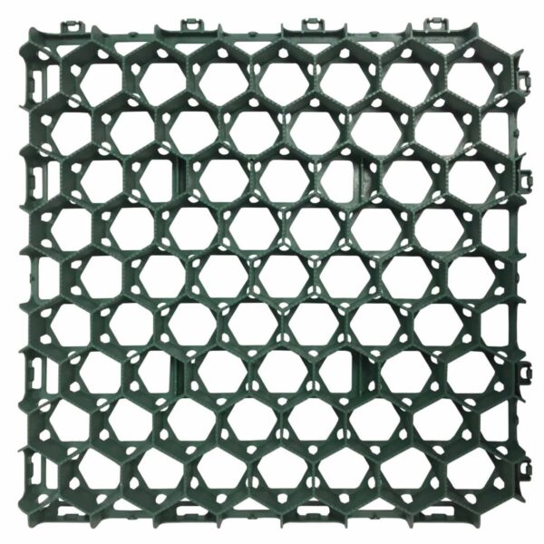 Rasenwabe RW40 Grün · 0,25 m² · 500 x 500 x 40 mm · 350,0 t/m² · 0,80 kg · 1,00mm Profilierung · 16 Kopplungen · On-Sub Verlegung · Drainage
