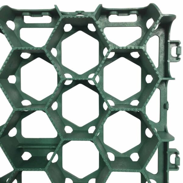 Rasenwabe RW40 Grün · 0,25 m² · 500 x 500 x 40 mm · 350,0 t/m² · 0,80 kg · 1,00mm Profilierung · 16 Kopplungen · On-Sub Verlegung · Drainage