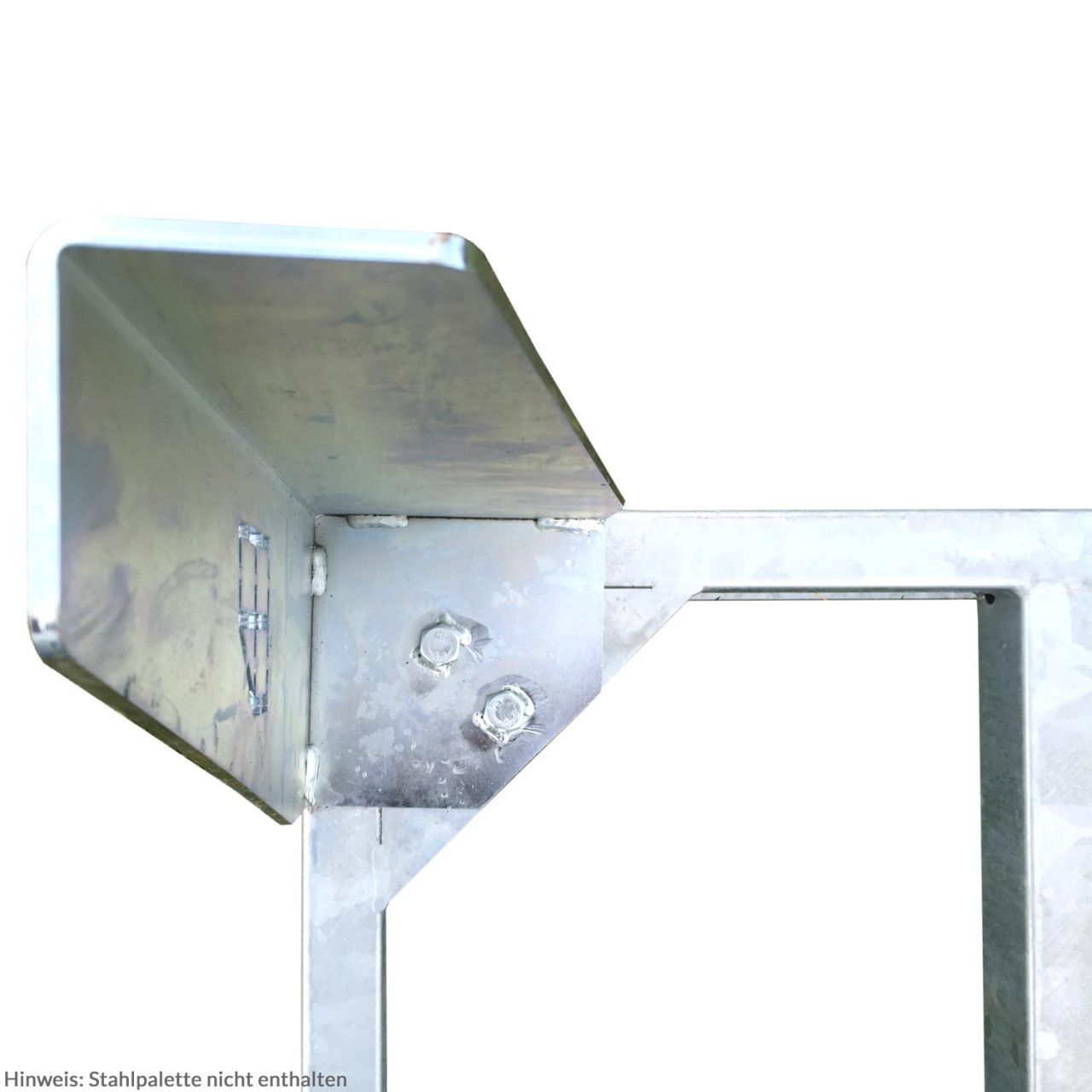 SmartStore Eckwinkel für Transportgestell bzw. Transportbox aus verzinktem Stahl ✓Fahrplattenbox für Fahrplatten ✓Eckwinkel statt Rungen ✓Stapelbar ✓Laderaumoptimiert