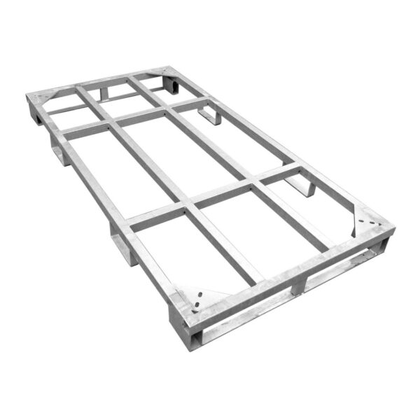 SmartStore Transportgestell bzw. Transportbox aus verzinktem Stahl ✓Fahrplattenbox für Fahrplatten ✓Eckwinkel statt Rungen ✓Stapelbar ✓Laderaumoptimiert