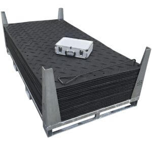 s:tek Hochleistungs-Bodenschutzplatten Set als 20er-Set inklusive Stahlpalette, Fläche: 56,60 m² / Laufmeter: 48,80 m