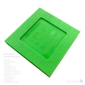 Unterlage für Spindelfüße im Gerüstbau aus Kunststoff 250x250x30mm