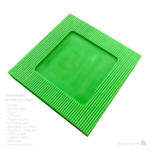 Unterlage für Spindelfüße im Gerüstbau aus Kunststoff 250x250x30mm