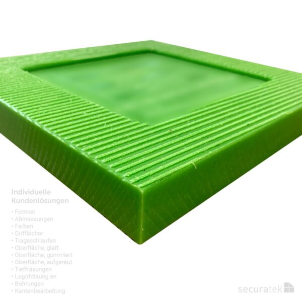 Unterlage für Spindelfüße im Gerüstbau aus Kunststoff 250x250x30mm