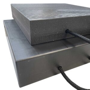 100 mm Unterlegblock bzw. Unterlegklotz aus Kunststoff für schwere Lasten als Unterbaumaterial für Anhänger, Maschinen, Anlagen, Bauteilen,
