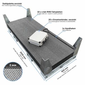 v:tek mini Fahrplatte 10er set aus kunststoff