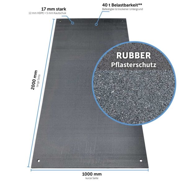 V:tek Rubber Fahrplatte aus Kunststoff