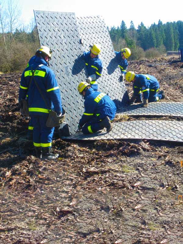 Lösungen für den Bodenschutz, Flächenschutz und Abstütztechnik zur Erfüllung staatlicher Aufgaben wie die Versorgung und Schutz der Bevölkerung...