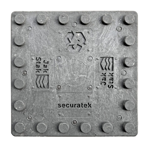JakStak 280 modular stapelbare Unterlegplatte, Oberseite mit Zapfen