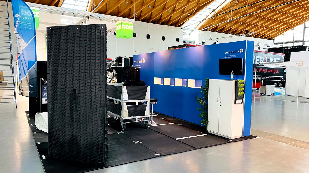 Impressionen dem Securatek Messestand auf der NUFAM Messe 2021 in Karlsruhe.