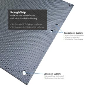 xtek profilierte fahrplatte roughgrip detail 01