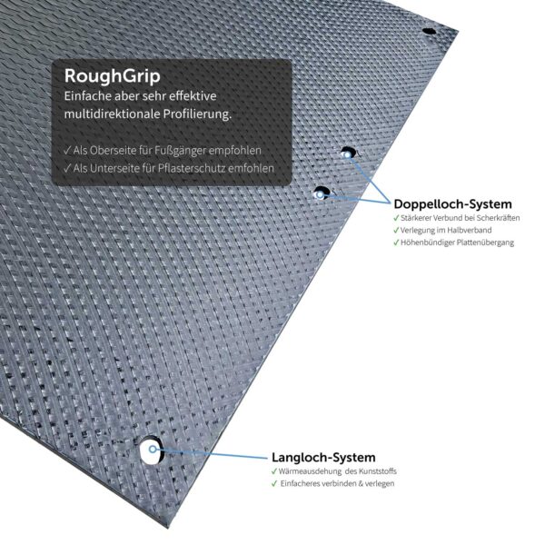 xtek profilierte fahrplatte roughgrip detail 01