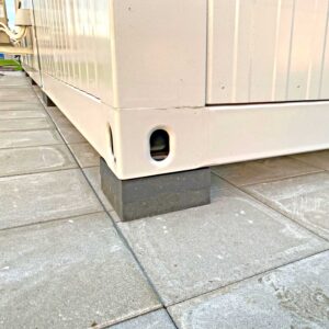 unterlegplatten zur lastverteilung fuer buerocontainer 004 qu