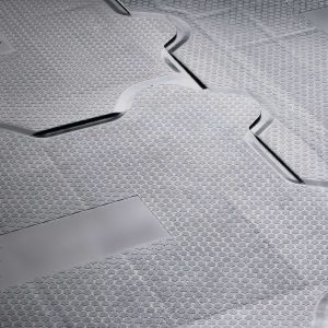 Die Scobaplate Fahrplatten liegen verbunden auf dem Boden.
