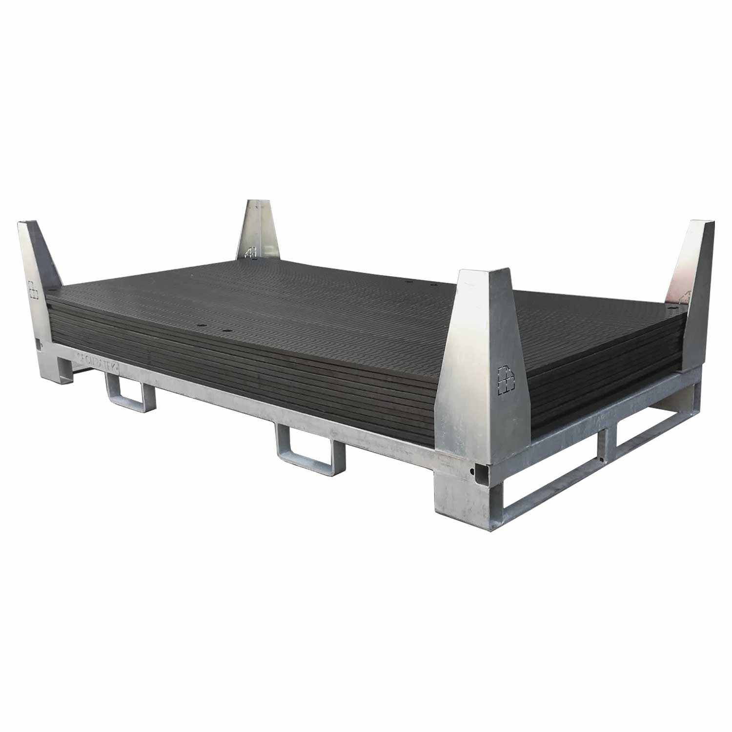 v:tek PRO Fahrplatten Set - 10er-Set mit Transportgestell