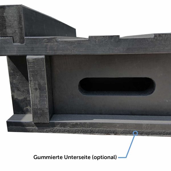 Schwerlast-Auffahrrampe mit gummierter Unterseite