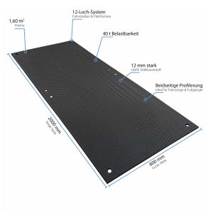 v:tek Mini starke Fahrplatte aus Kunststoff Features