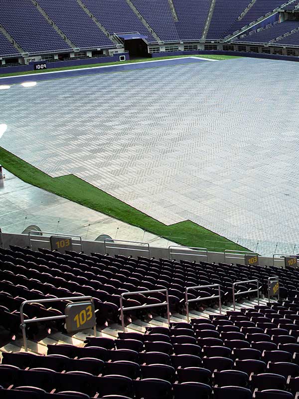 Eventboden mieten für Schutz des Rasens in einem Stadion