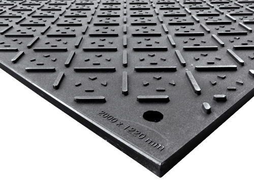 Das smartGrip-Profil der x:tek Hochleistungs-Fahrplatte