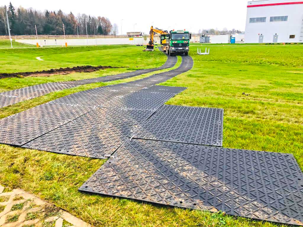 x:tek Fahrplatte als Baustraße