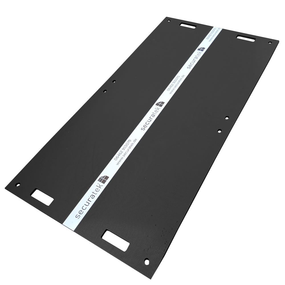 e:tek EVO SIMPLE Fahrplatte mit 15 mm Stärke und vier Grifflöchern