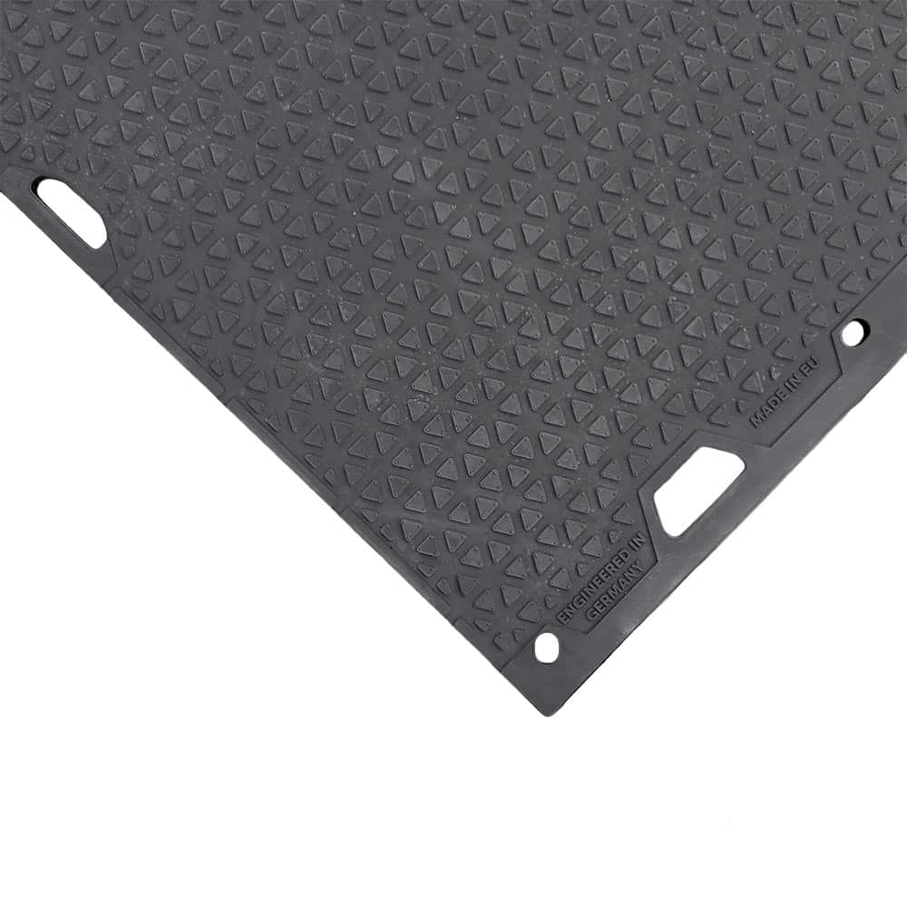 Griffloch und Verbindungspunkte und SupremeGrip SupremeGrip-Seite mit Griffloch und Verbindungspunkten am Plattenrand